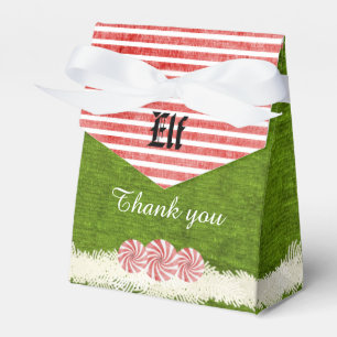 Elf-Spaß-WeihnachtsParty-rotes und grünes Thema Geschenkschachtel
