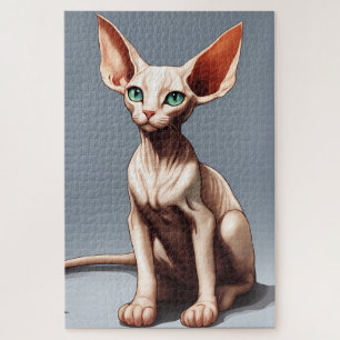 Elf-Sphynx-Katze Kunst Cartoon-Illustration
