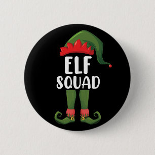 Elf Squad Funny Familie passt Weihnachten Button