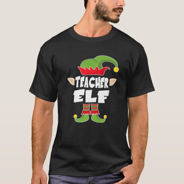Elf Squad Lehrerin Elf Teaching Weihnachts Elf Kos T-Shirt (Vorderseite)