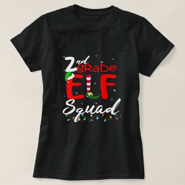 Elf Squad Second Grade Weihnachtslehrer Top Premi (Design vorne)