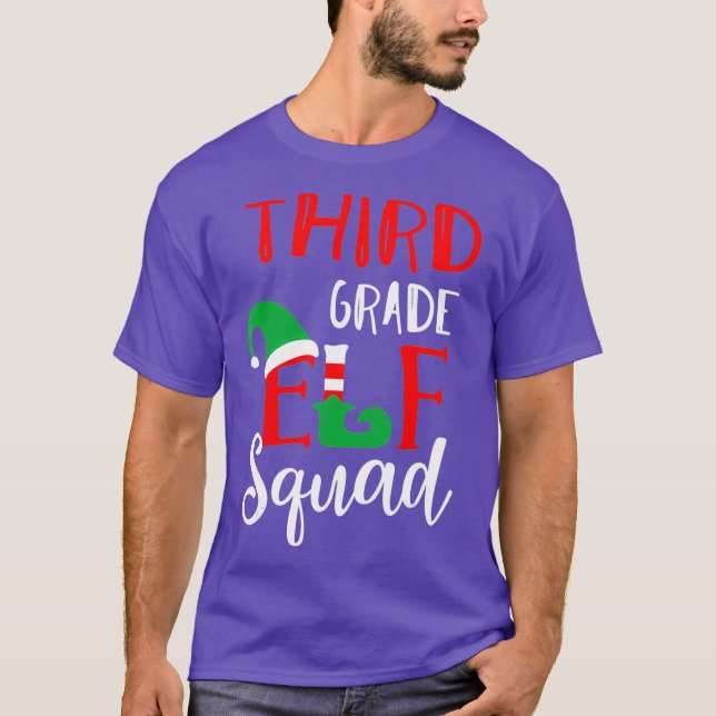 Elf Squad Third Grade Christmas Teacher Top (Vorderseite)