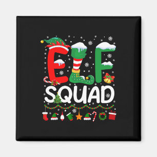 Elf Squad Weihnachtsfamilie Matching Pajamas Kids Magnet