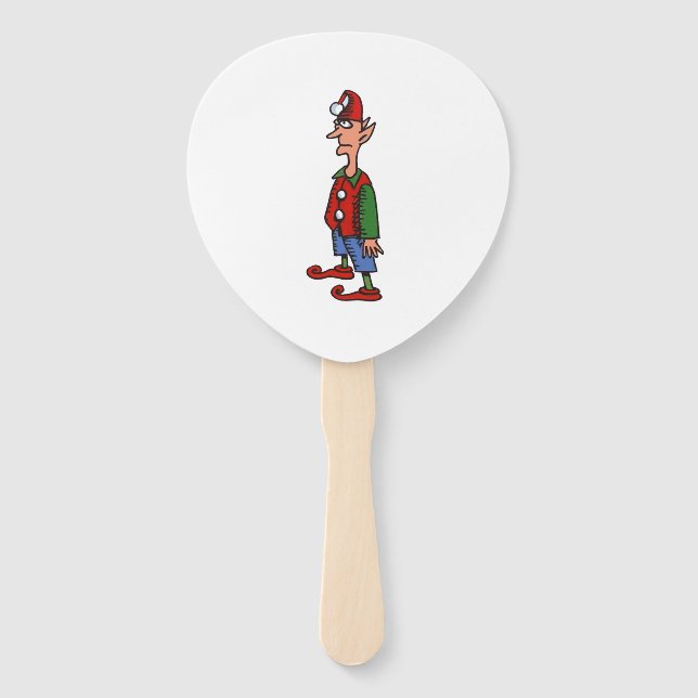 Elf Standing At Attention paddle hand fans Fächer (Vorderseite)