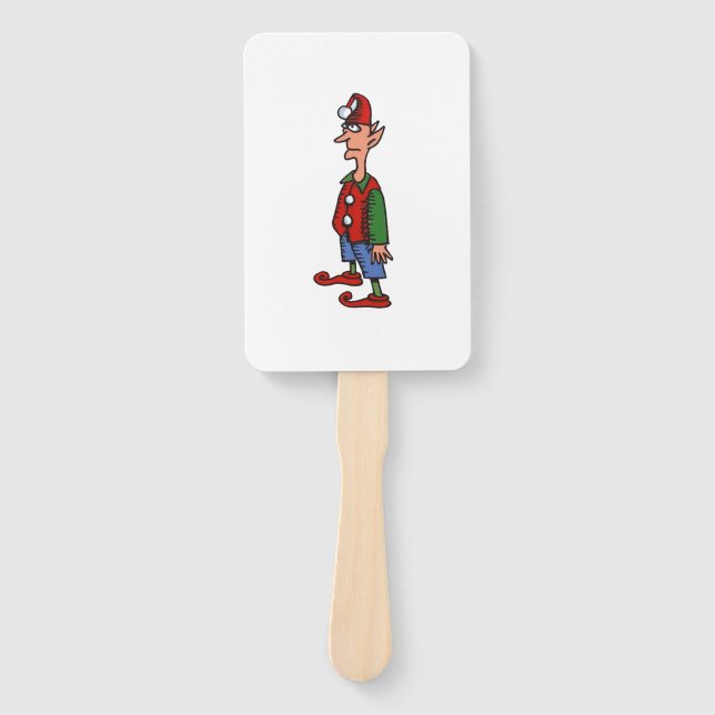 Elf Standing At Attention rectangle hand fans Fächer (Vorderseite)