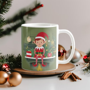 Elf Sur L'Étagère Café Mug
