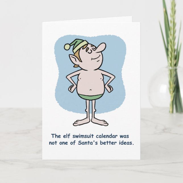 Elf Swimsuit Calendar Dankeskarte (Vorderseite)