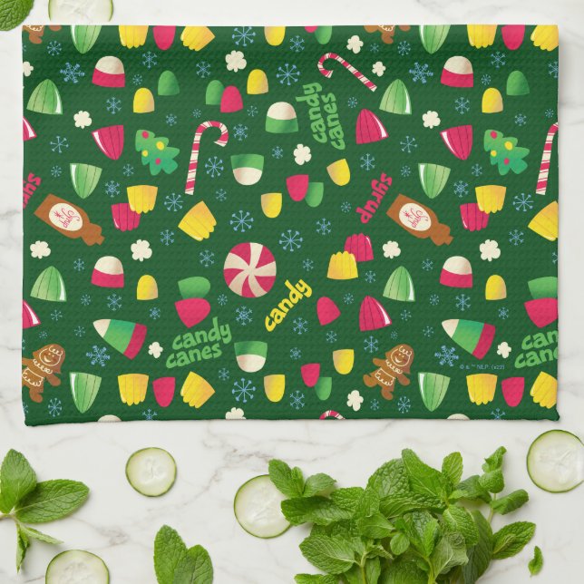 Elf the Movie Candy Pattern Geschirrtuch (Gefaltet)