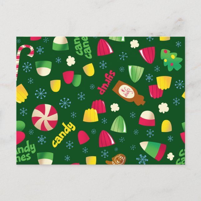 Elf the Movie Candy Pattern Postkarte (Vorderseite)