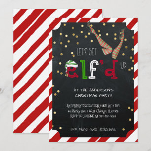 Elf-Themen-Weihnachtsfeier Einladung