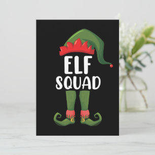 Elf-Truppe Lustige Familie Passende Weihnachten  Einladung
