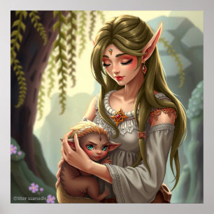 Elf und Baby Poster