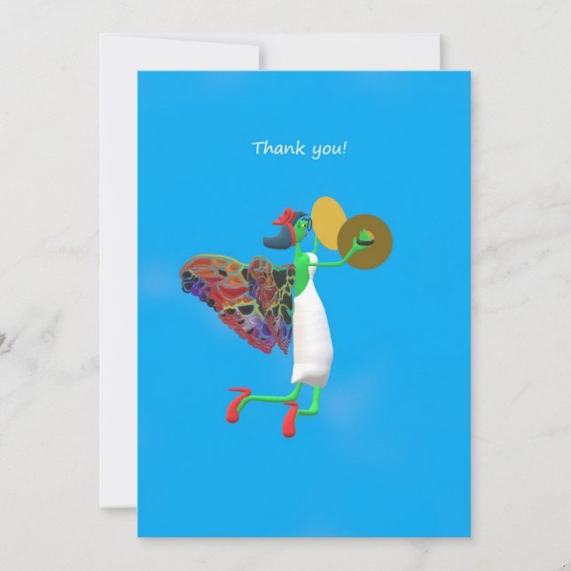 Elf und Cymbols Dankeskarte (Vorderseite)