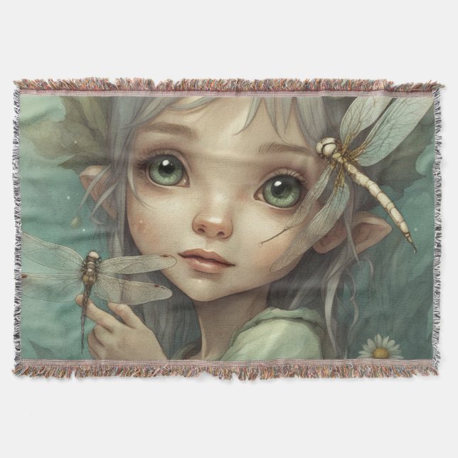 Elf und Dragonfly 1 Decke (Vorderseite)