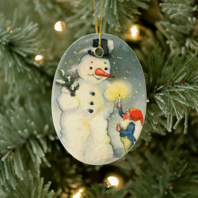 Elf und Snowman Vintage Weihnachtsschmuck (Baum)