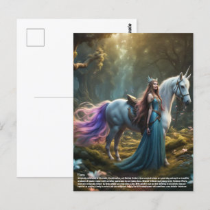 Elf Unicorn Postkarte