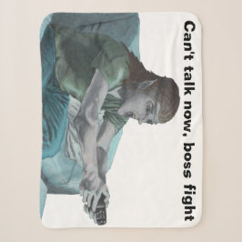 Elf Video Game Player Fantasy Art Sherpa Blanket Sherpadecke