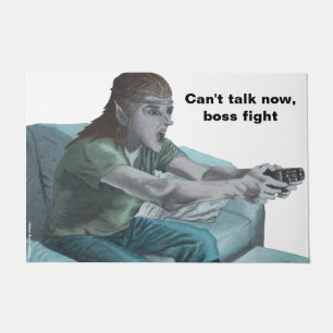 Elf Video Gamer Boss Fight Door Mat Fußmatte