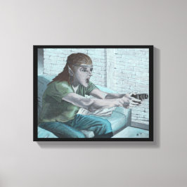 Elf Video Gamer Boss Fight Fantasy Canvas Print Leinwanddruck