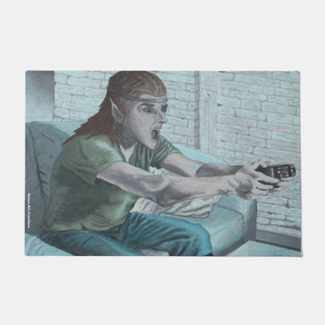 Elf Video Gamer Doormat Fußmatte (Vorderseite)
