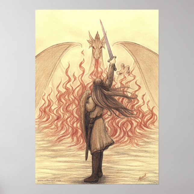 Elf vs Dragon Poster (Vorne)