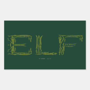Elf-Waffen-Collage Rechteckiger Aufkleber