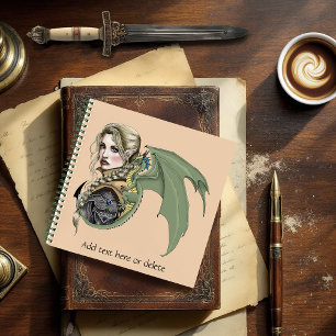 Elf Warrior Dragon Fantasy Notizbuch