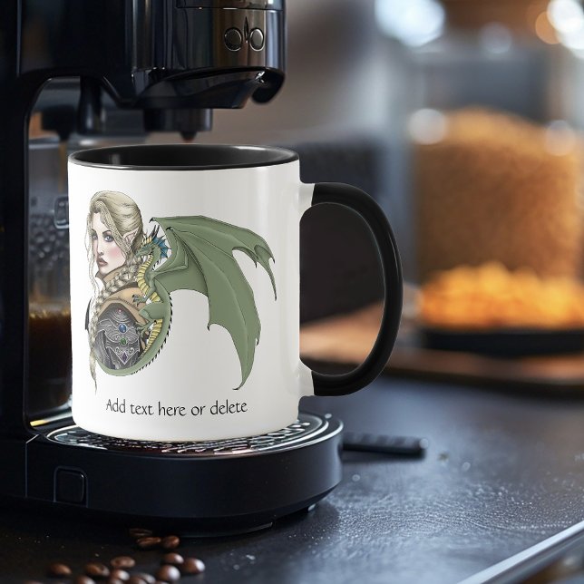 Elf Warrior Dragon Fantasy Tasse (Von Creator hochgeladen)