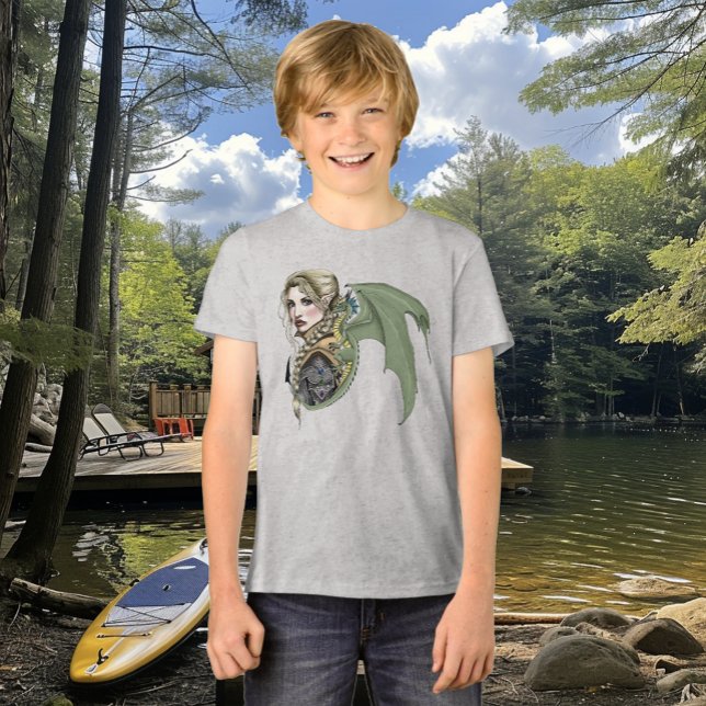 Elf Warrior Dragon Fantasy Tri-Blend Shirt (Von Creator hochgeladen)