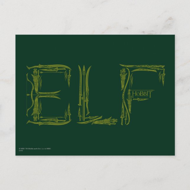 Elf Weapons Collage Postkarte (Vorderseite)