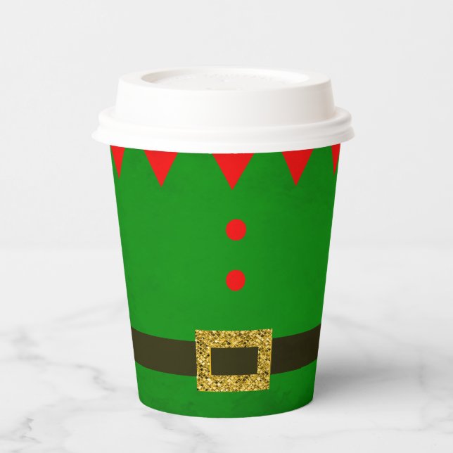 Elf Weihnachtsfeiertag Pappbecher (Links)