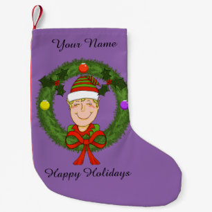 Elf Weihnachtsfest Strumpf (anpassbar) Kleiner Weihnachtsstrumpf