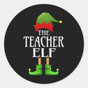 Elf Xmas Funny Family Matching Group Chris Runder Aufkleber