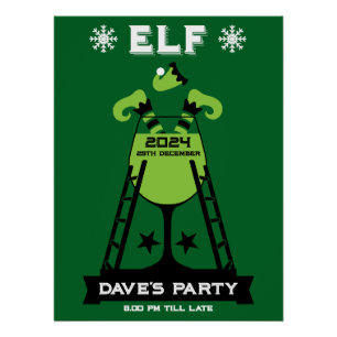 Elf Xmas Party Poster