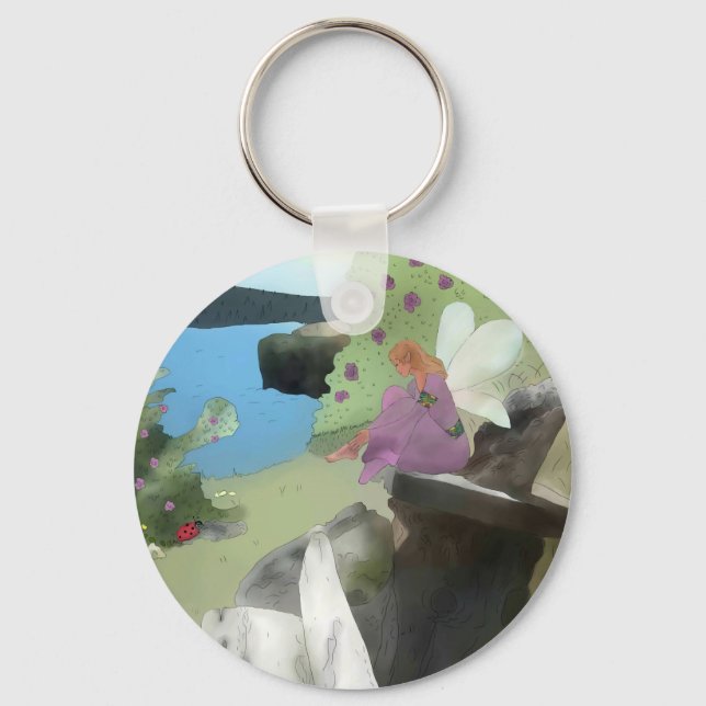 Elfe am See Schlüsselanhänger (Vorderseite)