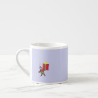 Elfe avec tasse expresso boîte rouge
