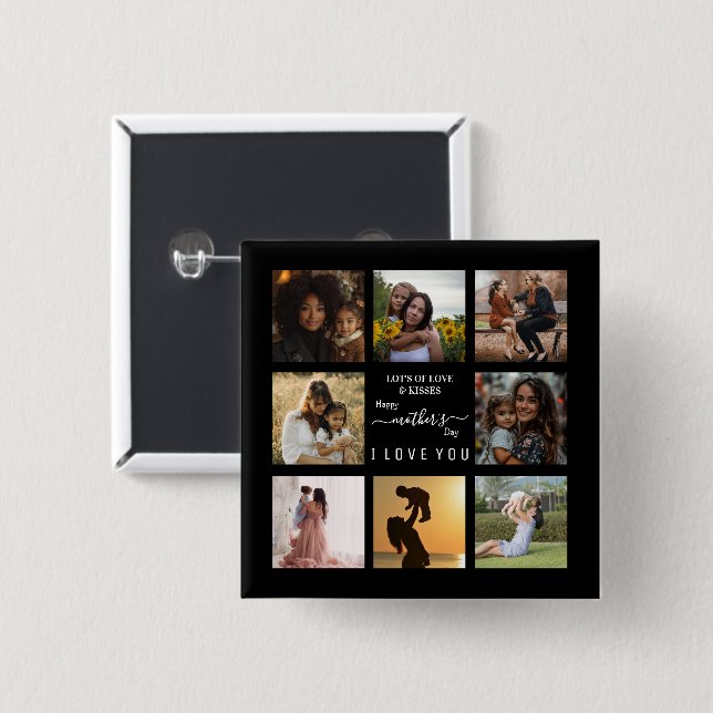 Elfe Ersten Mütter Tag Button (Vorne & Hinten)