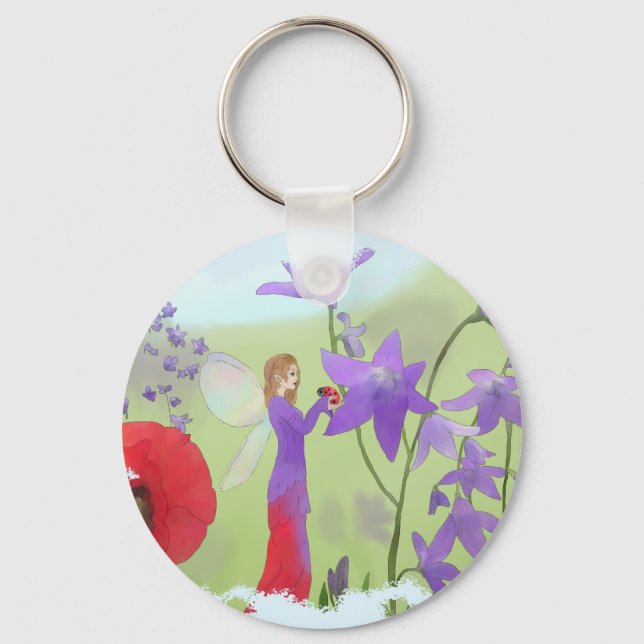 Elfe mit Käfer Schlüsselanhänger (Vorderseite)