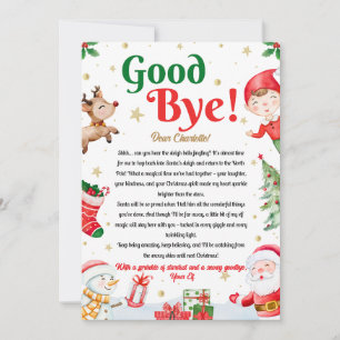 Elfen Abschiedsbrief Abschied vom Elfen Weihnachte Einladung