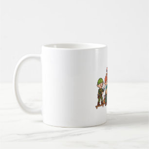 Elfen-Baubrigade Lebkuchenhäuschen Kaffeetasse