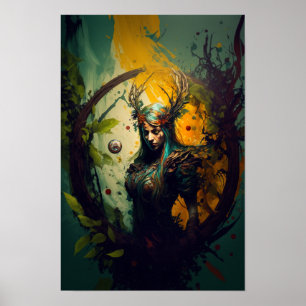 Elfen-Ranger-Fantasy-Poster   D&D-Kunst 1 Poster
