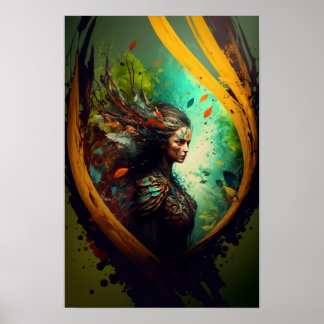 Elfen-Ranger-Fantasy-Poster | D&D-Kunst 3 Poster