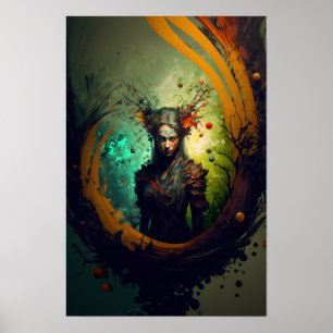 Elfen-Ranger-Fantasy-Poster D&D-Kunst 6 Poster