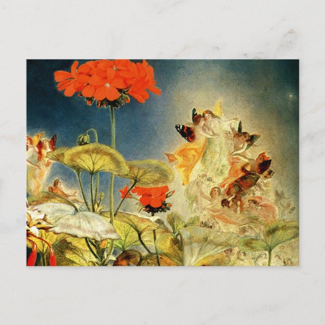 "Elfen und Fairies, ein Sommernachtstraum" Postkarte (Vorderseite)