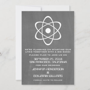 Elfenbein Atomare Tafel Save-the-Date-Einladung Save The Date