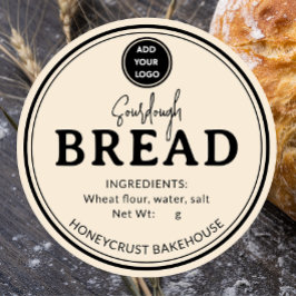 Elfenbein-Bäckerei-Sauerteig-Brot-Etikett-Aufklebe Runder Aufkleber