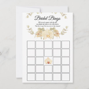 Elfenbein, Beige, Orchideen und Eukalyptus Bridal  Einladung