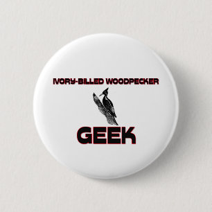 Elfenbein-Berechneter Specht-Aussenseiter Button