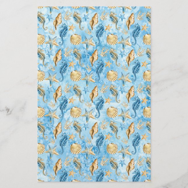 Elfenbein & Blue Starfish Muscheln Artisan Soap Wr (Vorderseite)