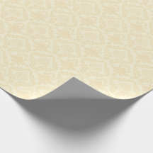 Elfenbein Creme Damast Elegante Blumen